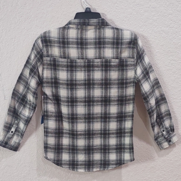 TONY HAWK Black and White , Brown Button Down Shirt Classic Plaid Design - Picture 8 of 17